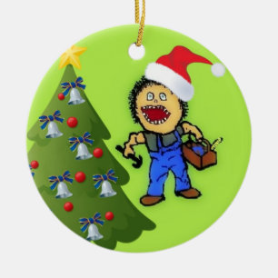 Carpenter Christmas Ceramic Ornament