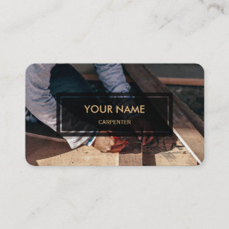 Carpenter (Elegant Photo Overlay) Business Card