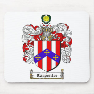 CARPENTER FAMILY CREST -  CARPENTER COAT OF ARMS MOUSE PAD