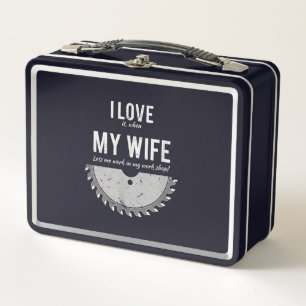 Carpenter  Funny Wood Working Gift Christmas Metal Lunch Box