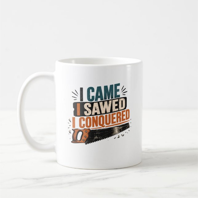 Carpenter Gift for Woodworker Coffee Mug (Left)