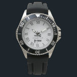 Carpenter | Handyman Custom Name Roman Numeral Watch<br><div class="desc">A custom name carpenter or handyman watch featuring a hammer and wrench framing their name in solid yet elegant font.  Surrounding this is a large Roman numeral watch face.</div>