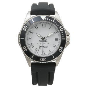 Carpenter   Handyman Custom Name Roman Numeral Watch