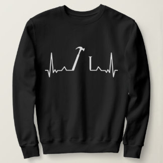 Carpenter Heartbeat Carpentry woodworking Gift Sweatshirt
