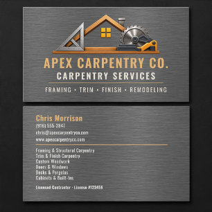 Carpenter Metallic Professional Services Business Card