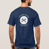 Carpenter Plywood  Construction Navy Blue T-Shirt (Back)