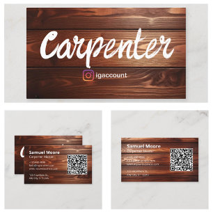 Carpenter Rustic Masculine Touch Business Card
