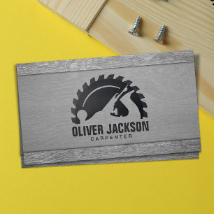 Carpenter services circular saw and planer business card