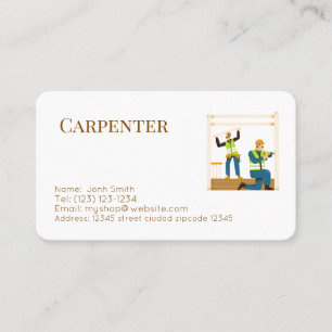 carpenter services editable business card
