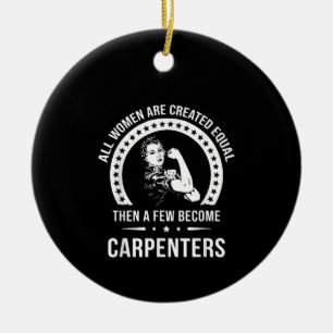 Carpenter Shirt for Women  Carpenter Ceramic Ornament