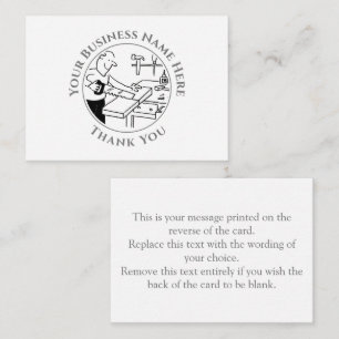 Carpenter Thank You Note Card