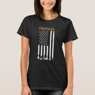 Carpenter Tools US American Flag T-Shirt