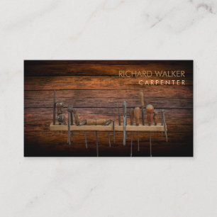 Carpenter Tools Woodworking Professional Wood Business Card