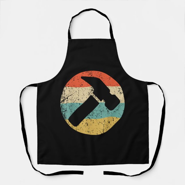 Carpenter Vintage Retro Hammer Apron (Front)