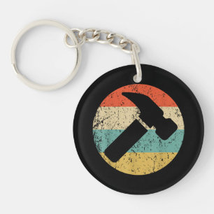 Carpenter Vintage Retro Hammer Key Ring