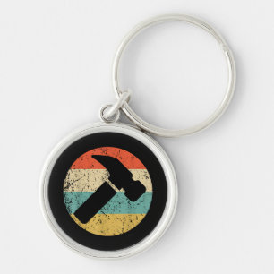 Carpenter Vintage Retro Hammer Key Ring