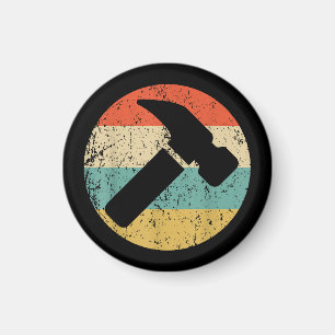Carpenter Vintage Retro Hammer Magnet
