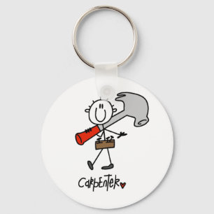 Carpenter With Hammer Key Ring