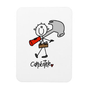 Carpenter With Hammer Magnet