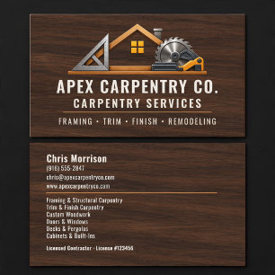 Carpenter Wood Professional Services Business Card