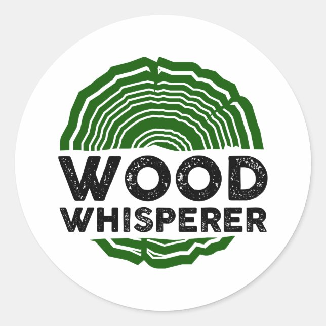 Carpenter - Wood Whisperer Classic Round Sticker (Front)
