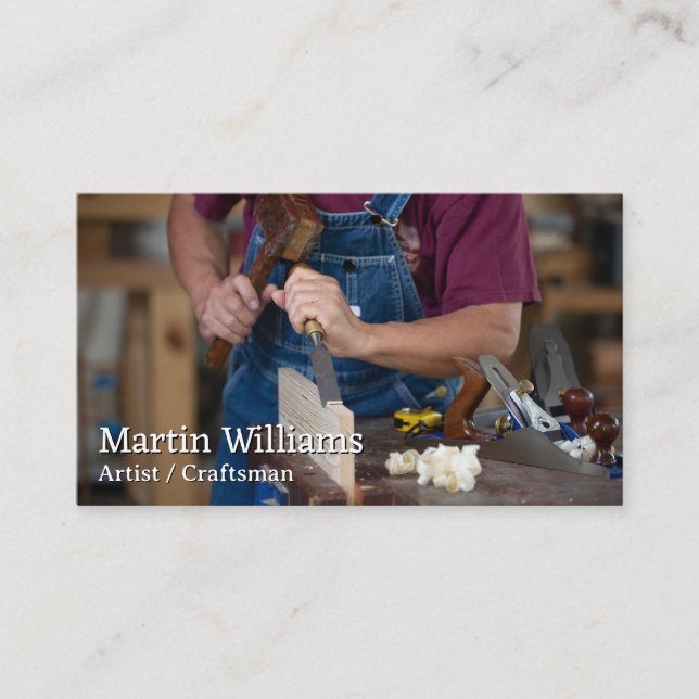 Carpenter Wood Working Business Card (Front)