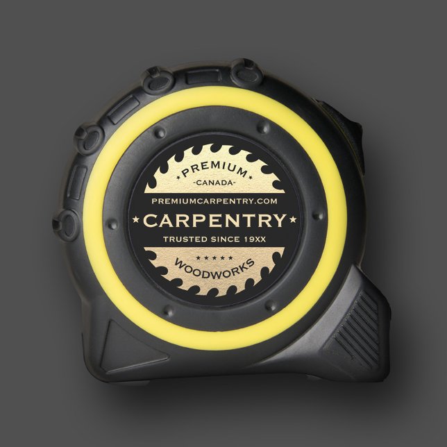 Carpenter Woodwork Carpentry Black Gold Modern 1 (Carpenter Woodwork Carpentry Black Gold Modern Tape Measure
)