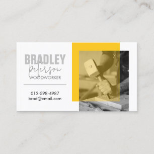 Carpenter Woodworker Customisable Image Business Card