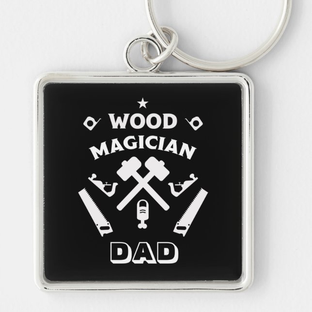 Carpenter Woodworker Key Ring (Front)
