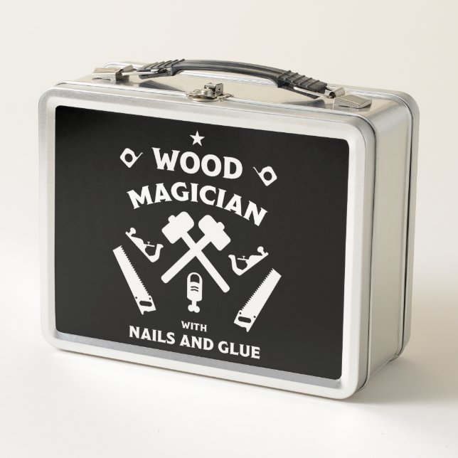 Carpenter Woodworker Metal Lunch Box (Front)
