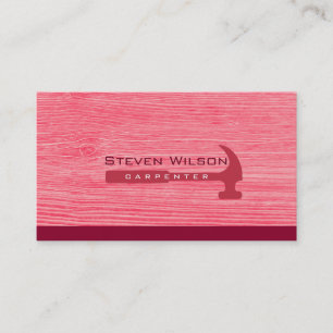 Carpenter Woodworker Professional Tool Wood Business Card