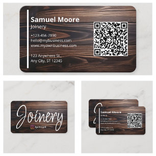 Carpenter Woodworking Joinery Visit Business Card