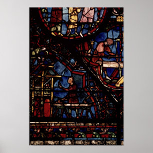 Carpenters at work, from the Life of St. Poster