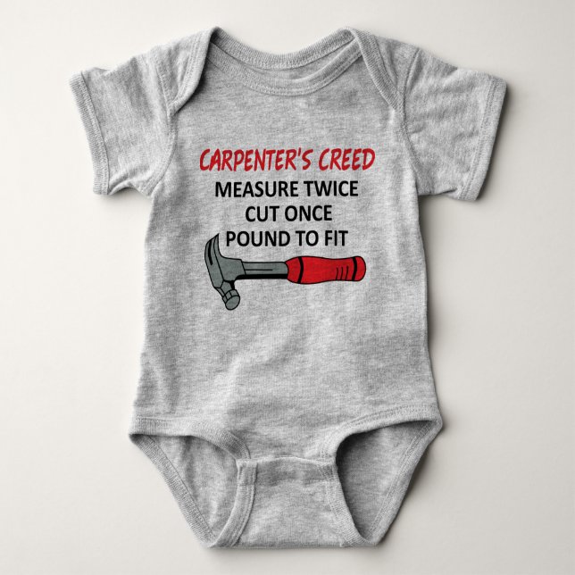 Carpenter's Creed Baby Bodysuit (Front)
