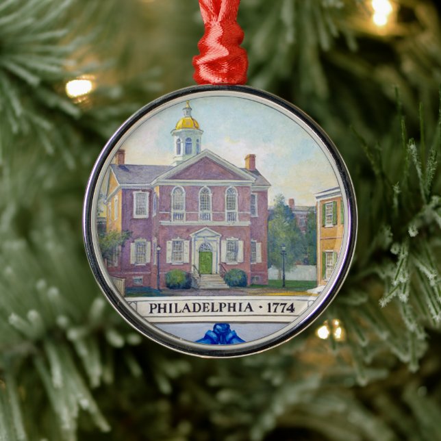 Carpenter's Hall - Philadelphia, Pennsylvania Metal Ornament (Tree)