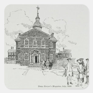 Carpenter's Hall Philadelphia Square Sticker