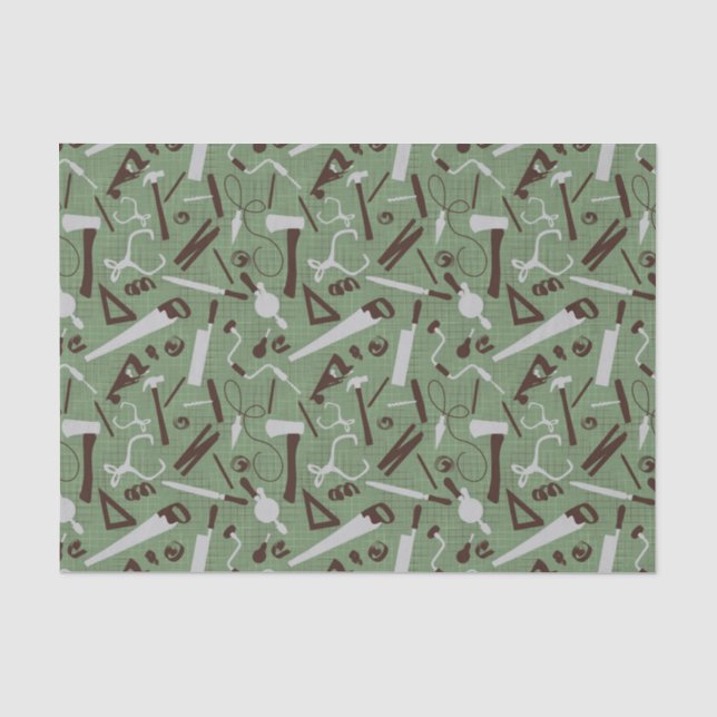 Carpenters Tools, Woodworking Tissue Paper (Front)
