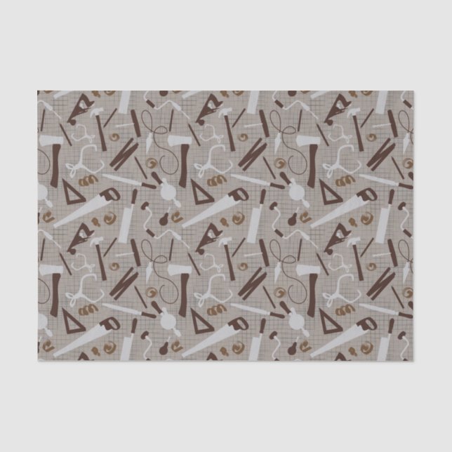 Carpenters Tools, Woodworking Tissue Paper (Front)