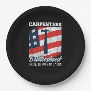 Carpenters Union Strong, New York City Paper Plate