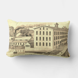 Carpentersville Illinois 1871 Illinois Iron n Bolt Lumbar Cushion