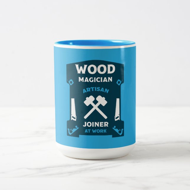 Carpentry And Joinery Gift Two-Tone Coffee Mug (Center)