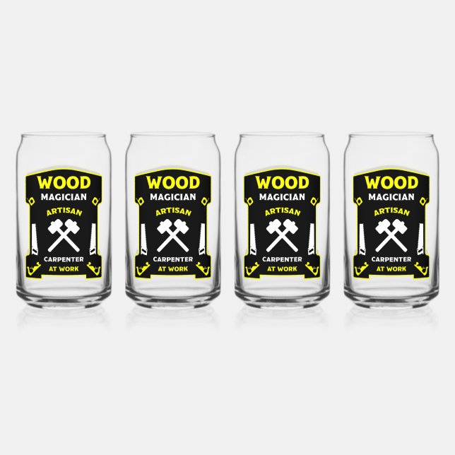 Carpentry And Woodworking Can Glass (Front)