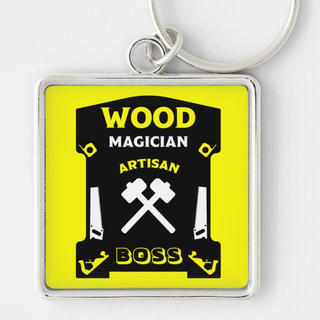 Carpentry And Woodworking Key Ring (Front)