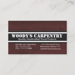 Carpentry Business Card