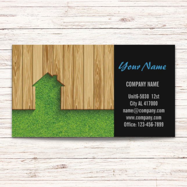 Carpentry Construction landscaping fencing Business Card (Carpentry Construction landscaping fencing Business Card)