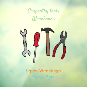 Carpentry tools cartoon illustration