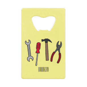 Carpentry tools cartoon illustration