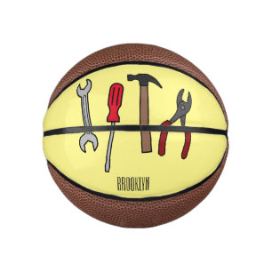 Carpentry tools cartoon illustration mini basketball