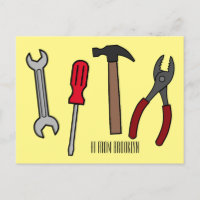 Carpentry tools cartoon illustration