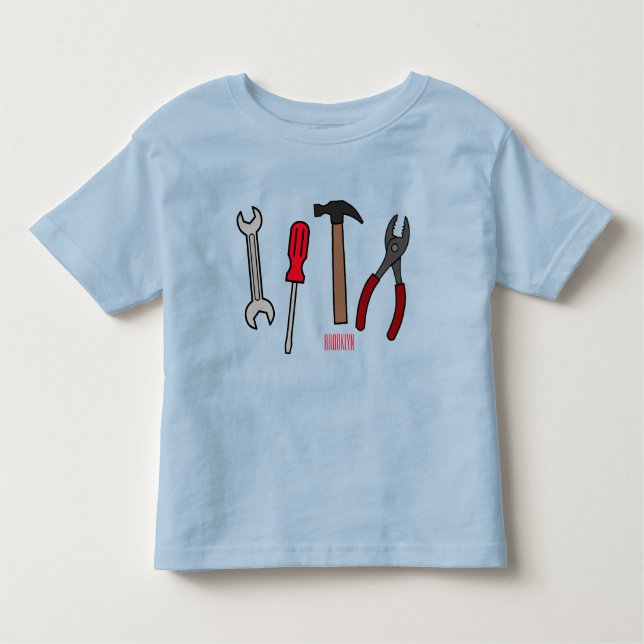 Carpentry tools cartoon illustration  toddler T-Shirt (Front)